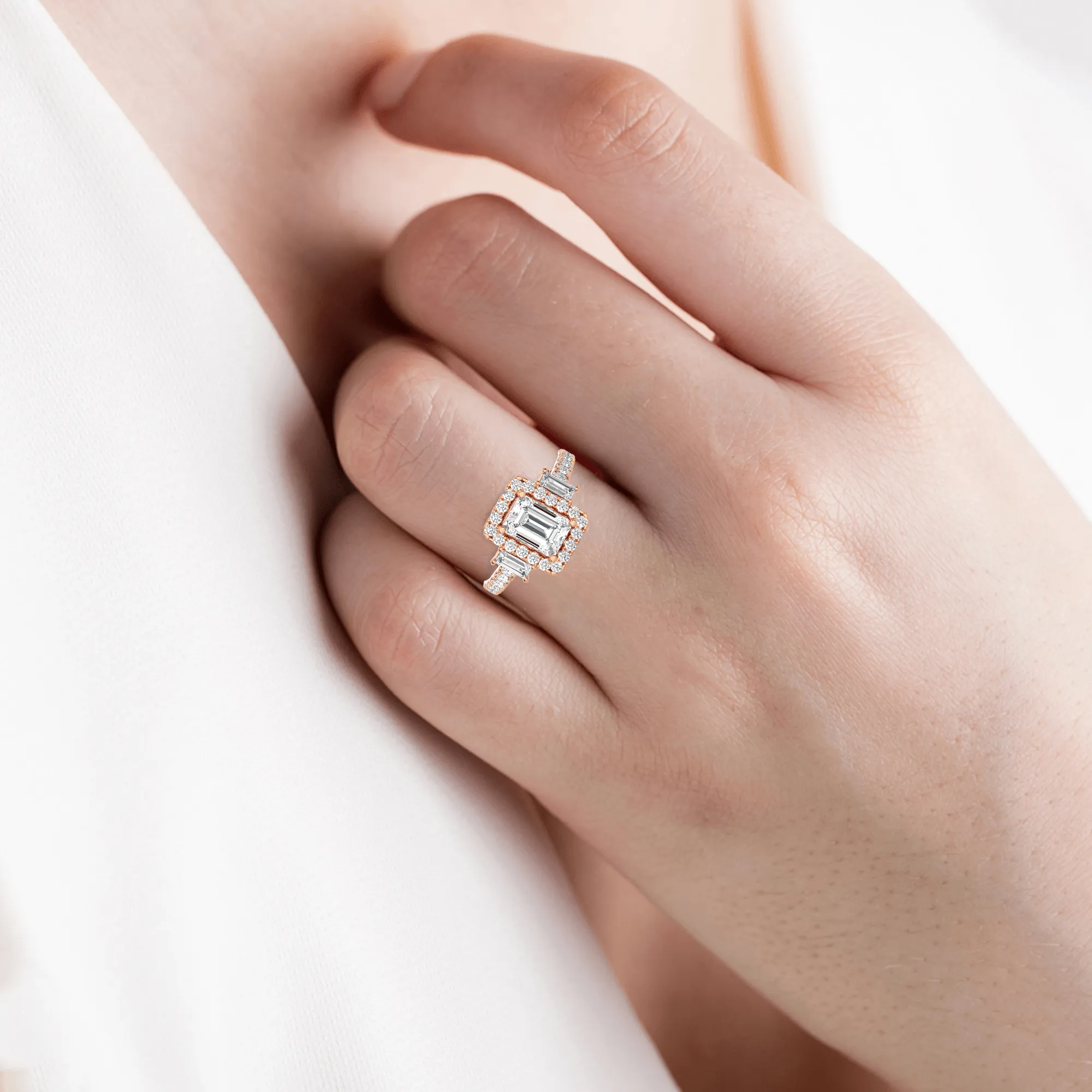 1 1/2 ctw Emerald-Cut Three Stone Lab Grown Diamond Ring