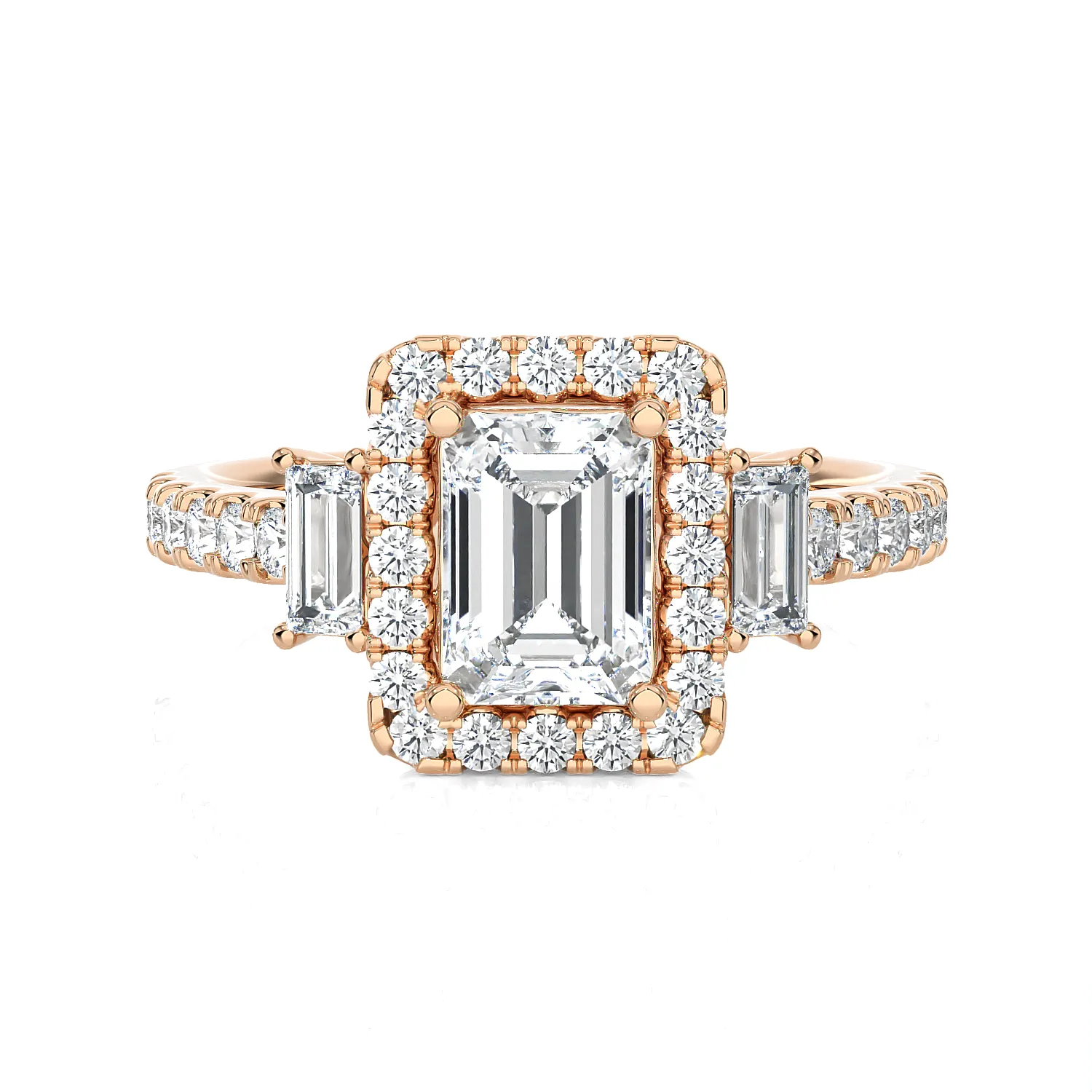 1 1/2 ctw Emerald-Cut Three Stone Lab Grown Diamond Ring