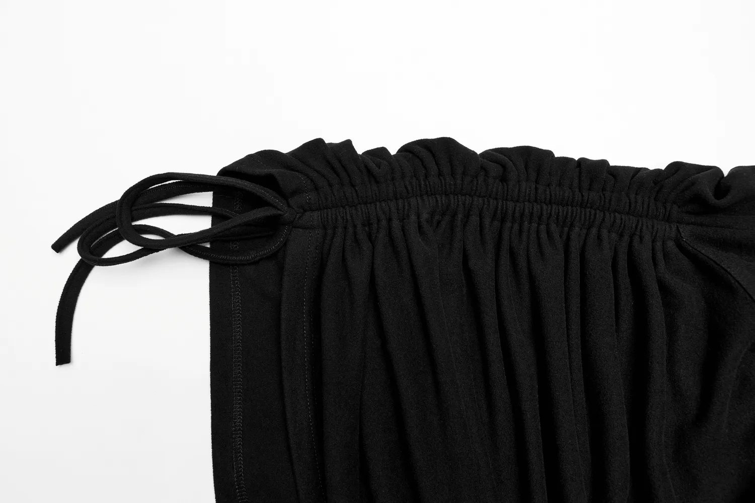 Black Gothic Witchy Drawstring Waist Choker Dress