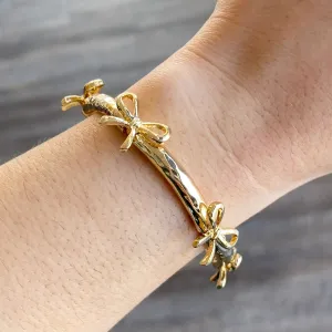 Bow Gold Bracelet by Meghan Browne