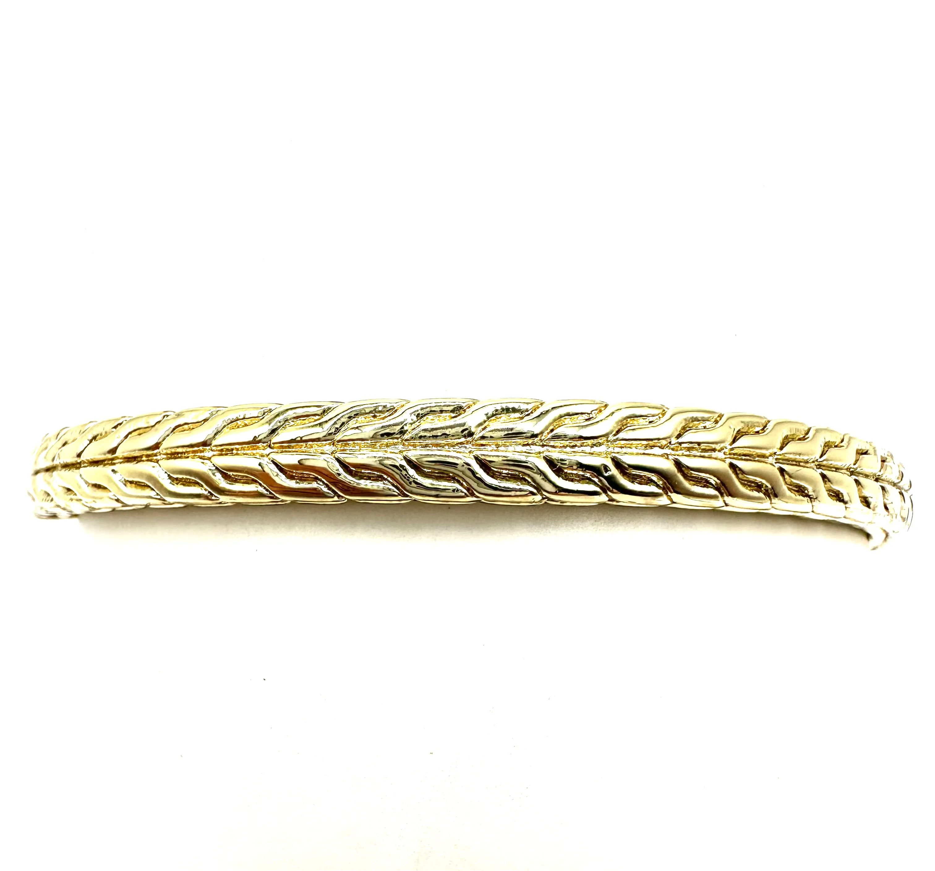 Braided CZ Crossover Bangle
