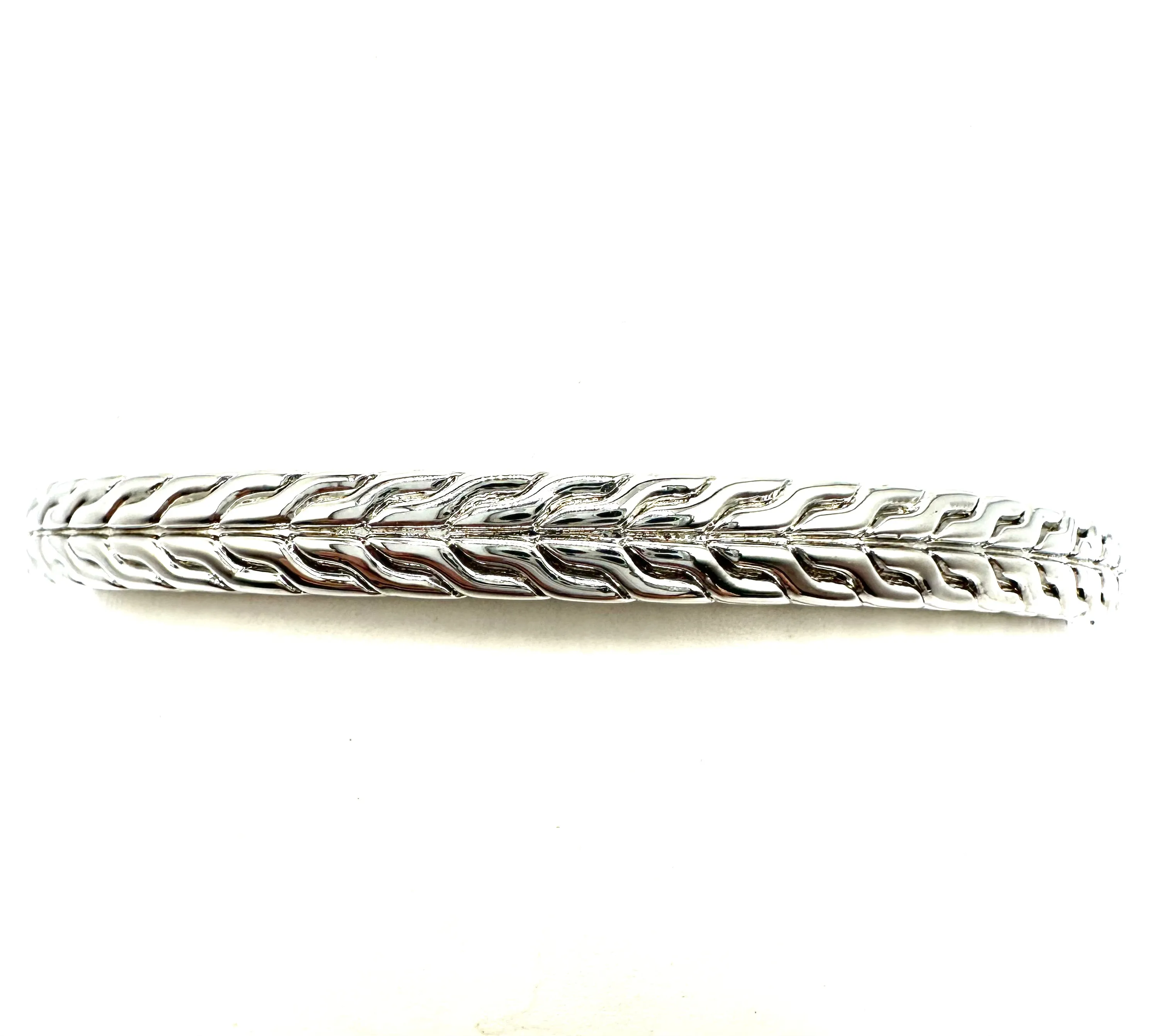 Braided CZ Crossover Bangle
