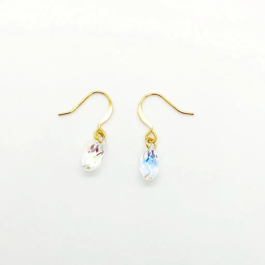 Clear Crystal Briolette Bridal Earrings