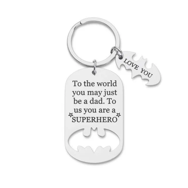 Gift Key Chain for Dad from Son Daughter or Wife or Great Father of the Bride Gift