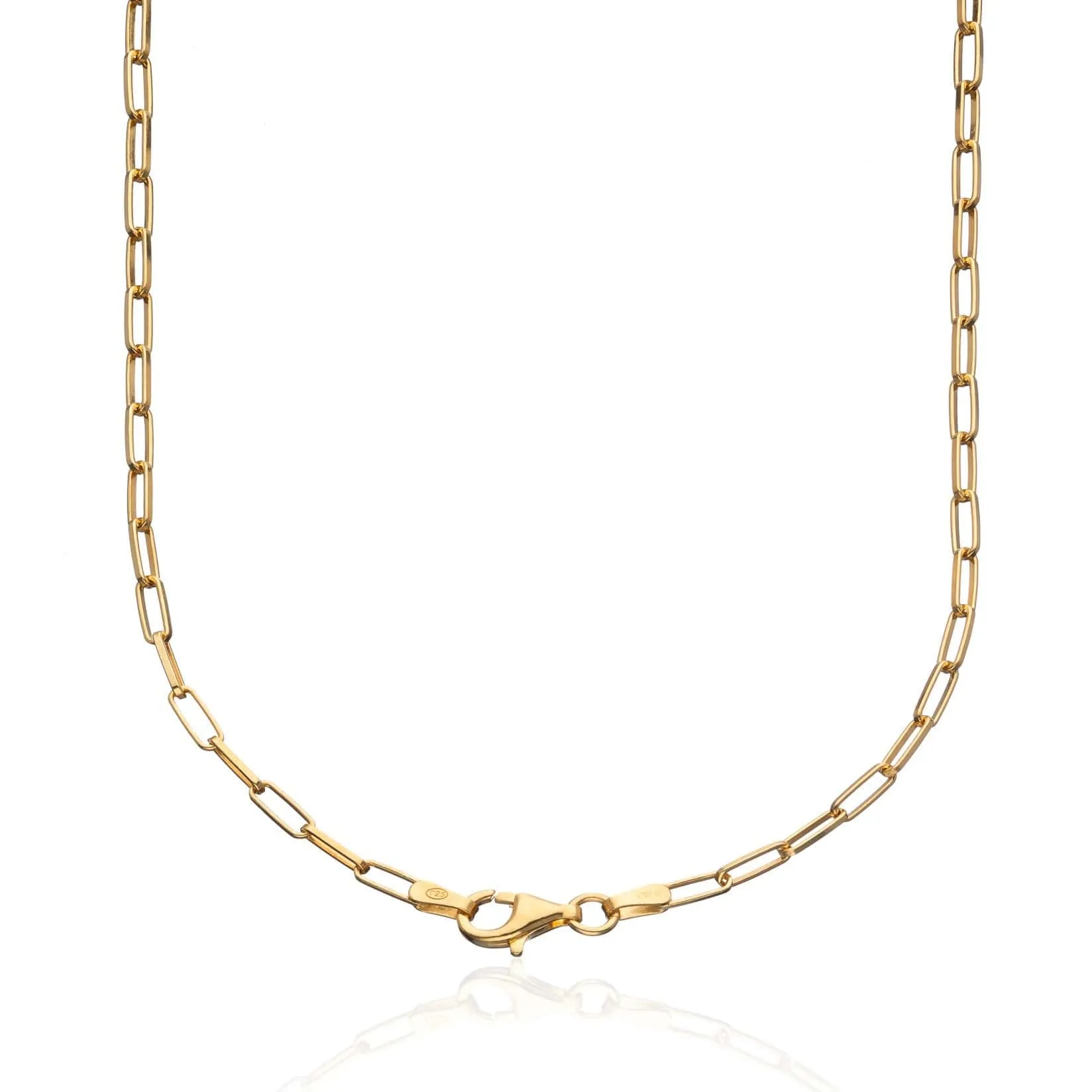 Gold Plated Box Link Chain Necklace