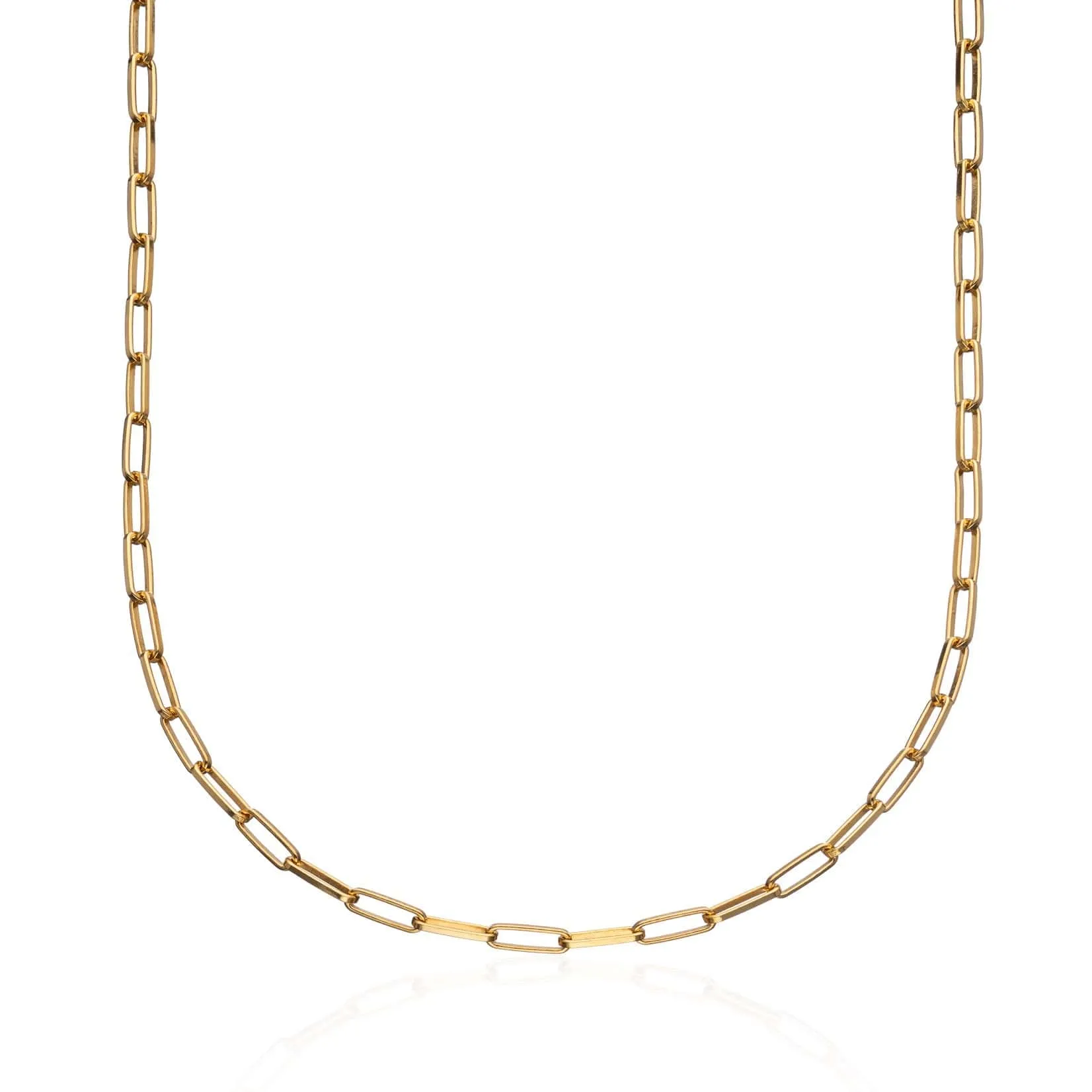 Gold Plated Box Link Chain Necklace