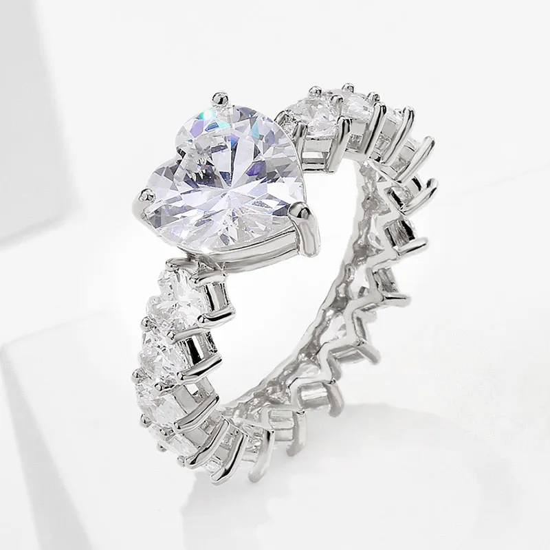 Handmade Eternity Promise Crystal Ring