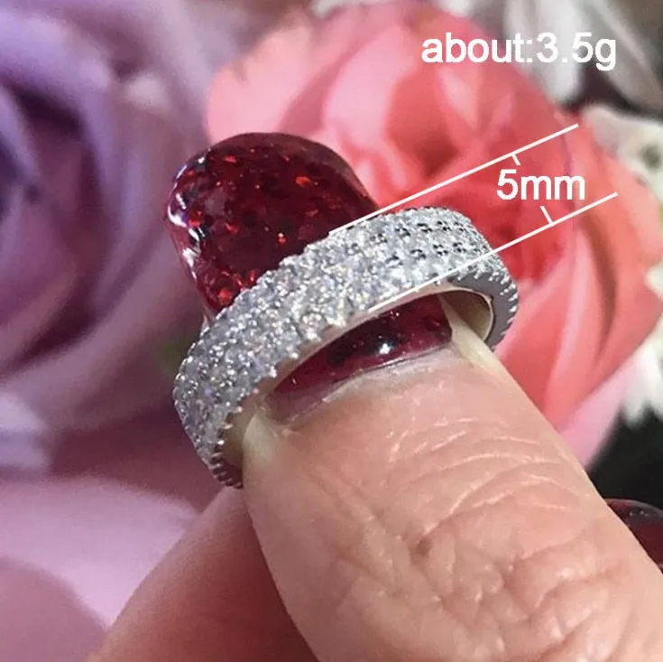 Handmade Eternity Promise Crystal Ring
