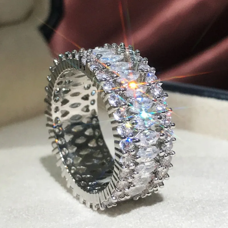 Handmade Eternity Promise Crystal Ring