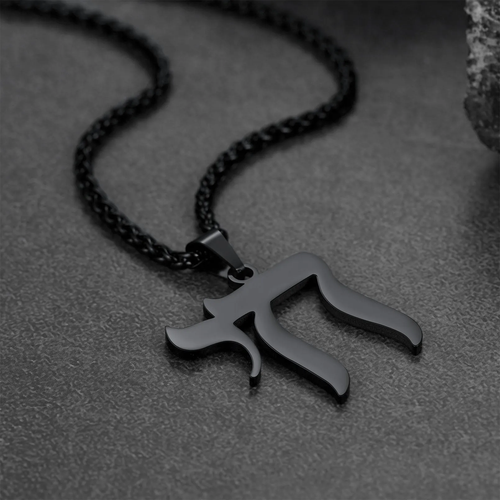 Hebrew Chai Letters Amulet Necklace For Men