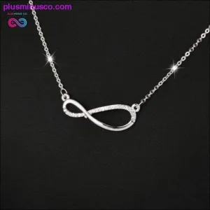 Infinity Pendant Necklace Rose Gold Silver Color Chain for