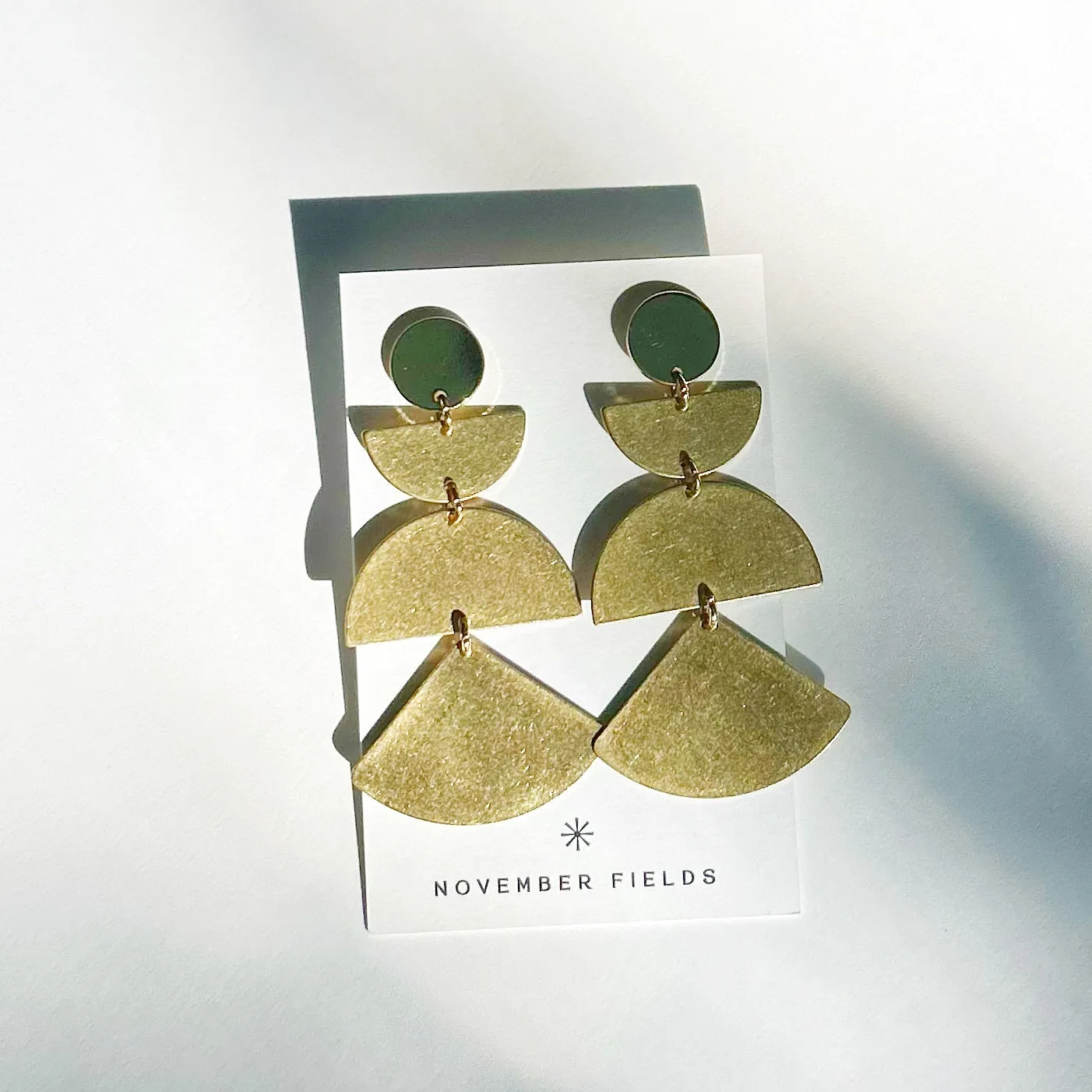 Jayden Raw Brass DangleEarrings