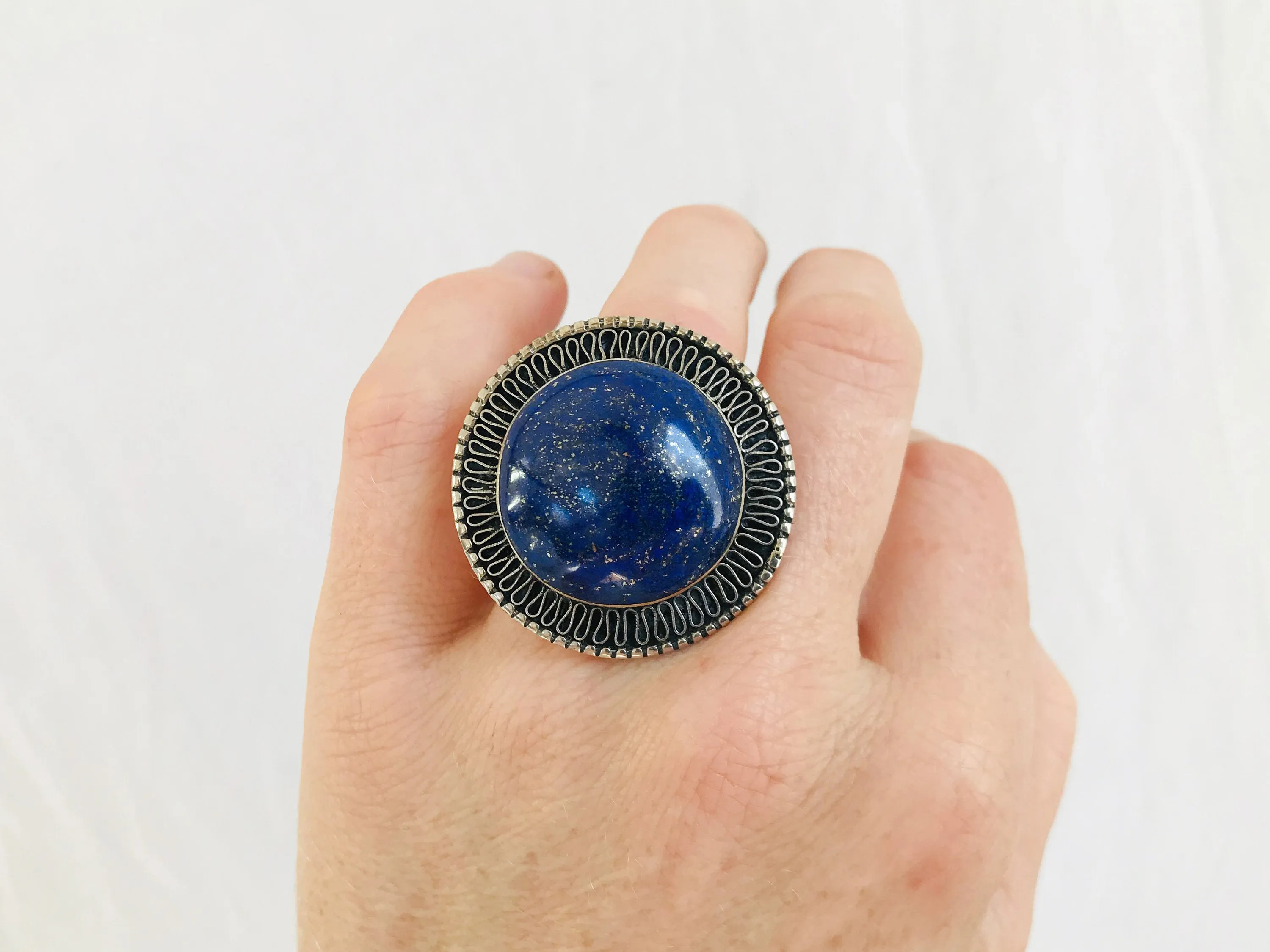 Lapis Lazuli Ring. Adjustable.