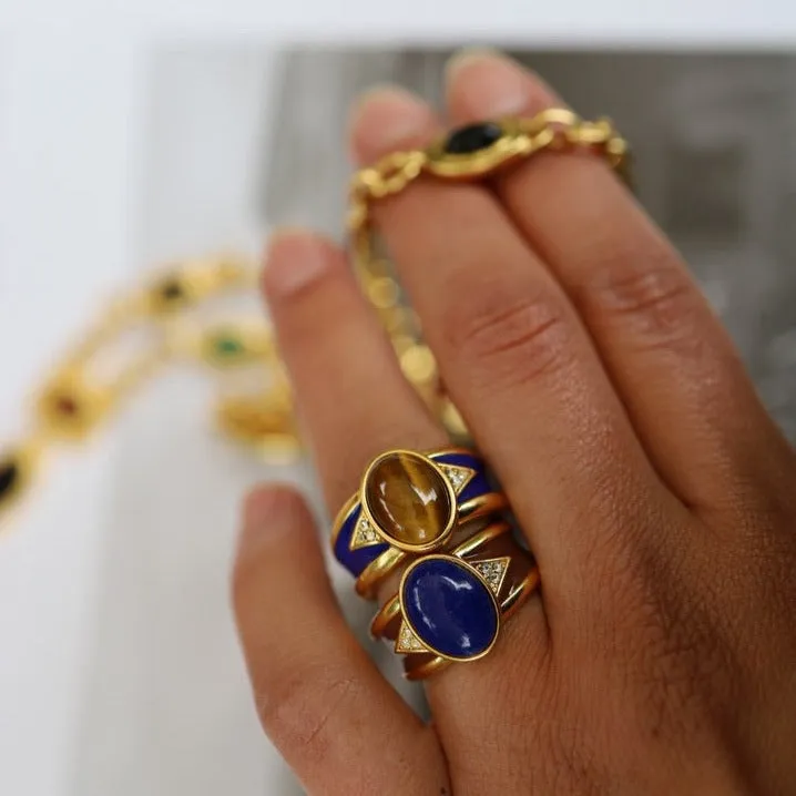 Lapis Madera Ring