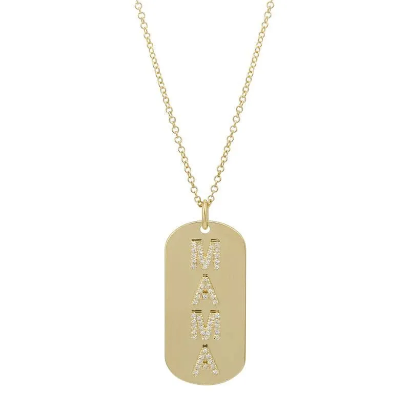 Mom ID Tag Necklace