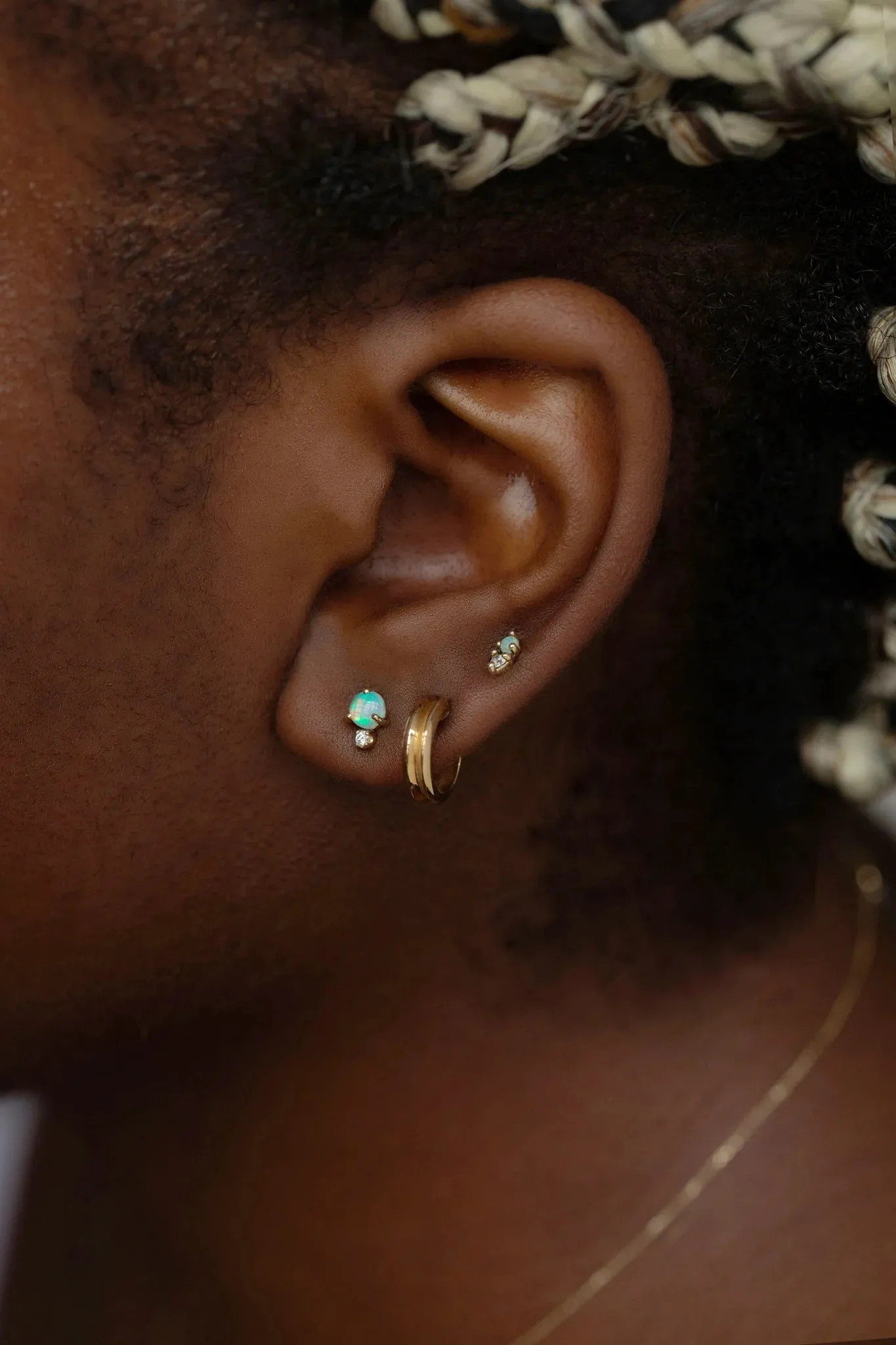 Narrow Ripple Hoops