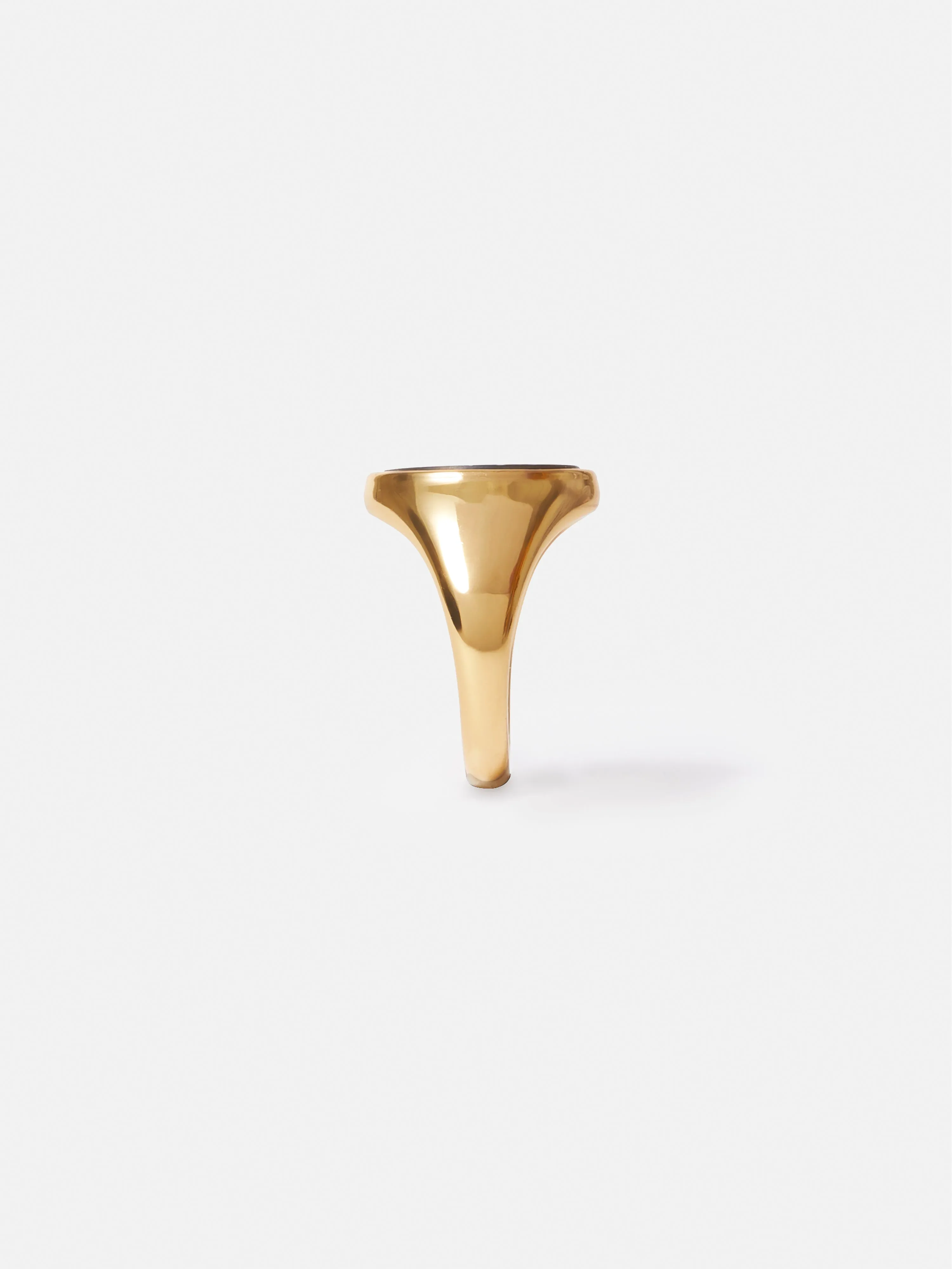 Onyx Oval Signet Ring | Black