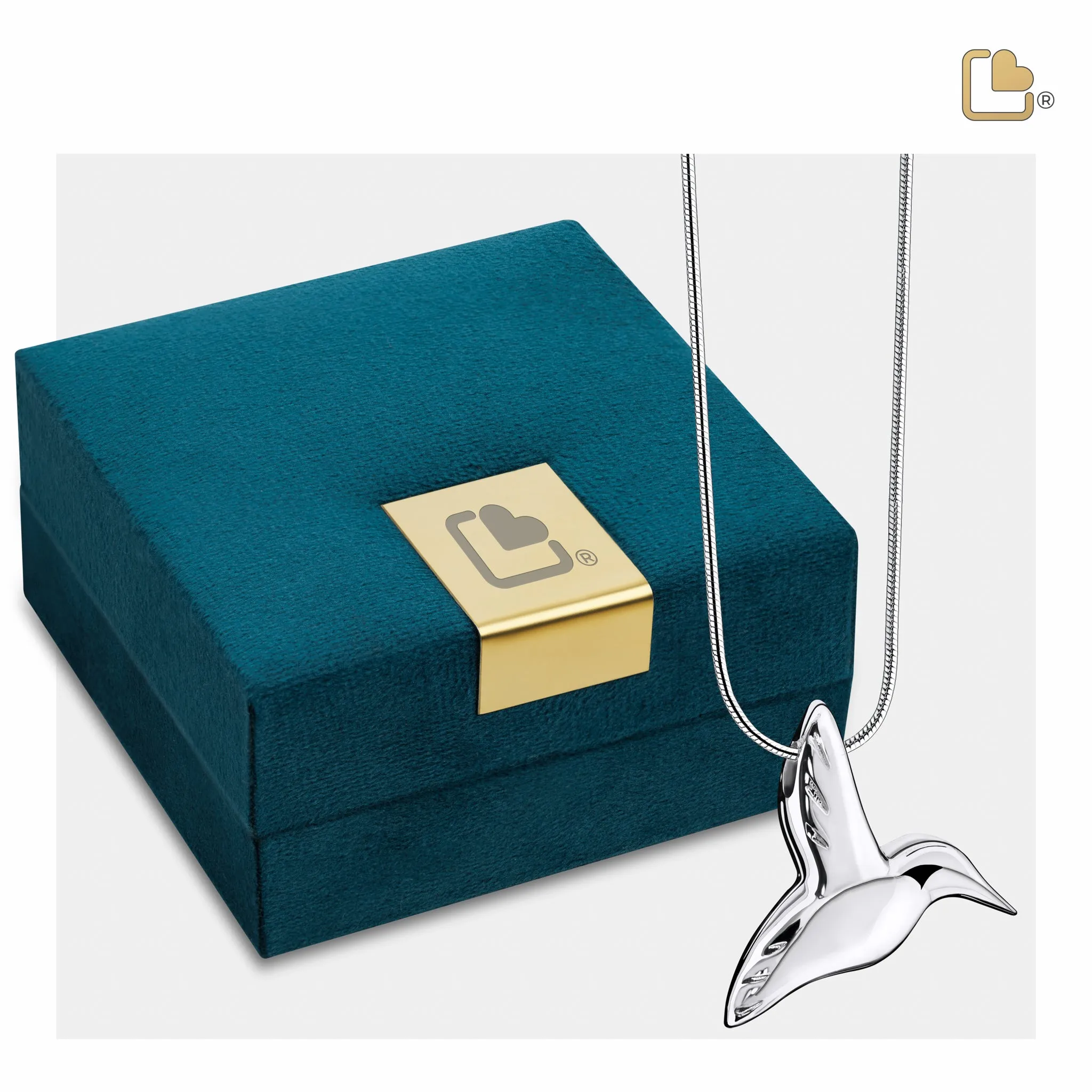 PD1350   HummingBird Ashes Pendant Pol Silver