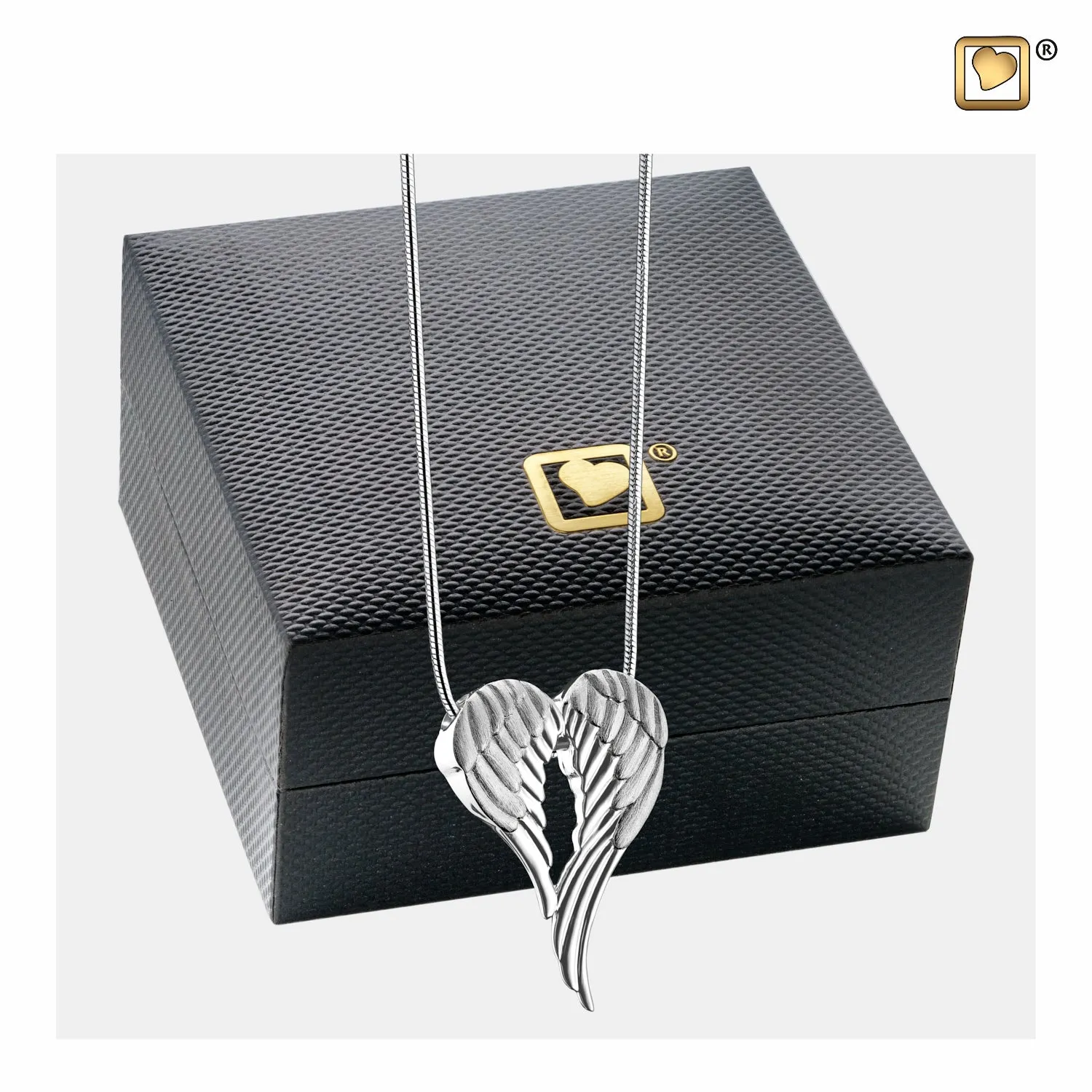 Pendant: Angel Wings - Rhodium Plated Two Tone - PD1370
