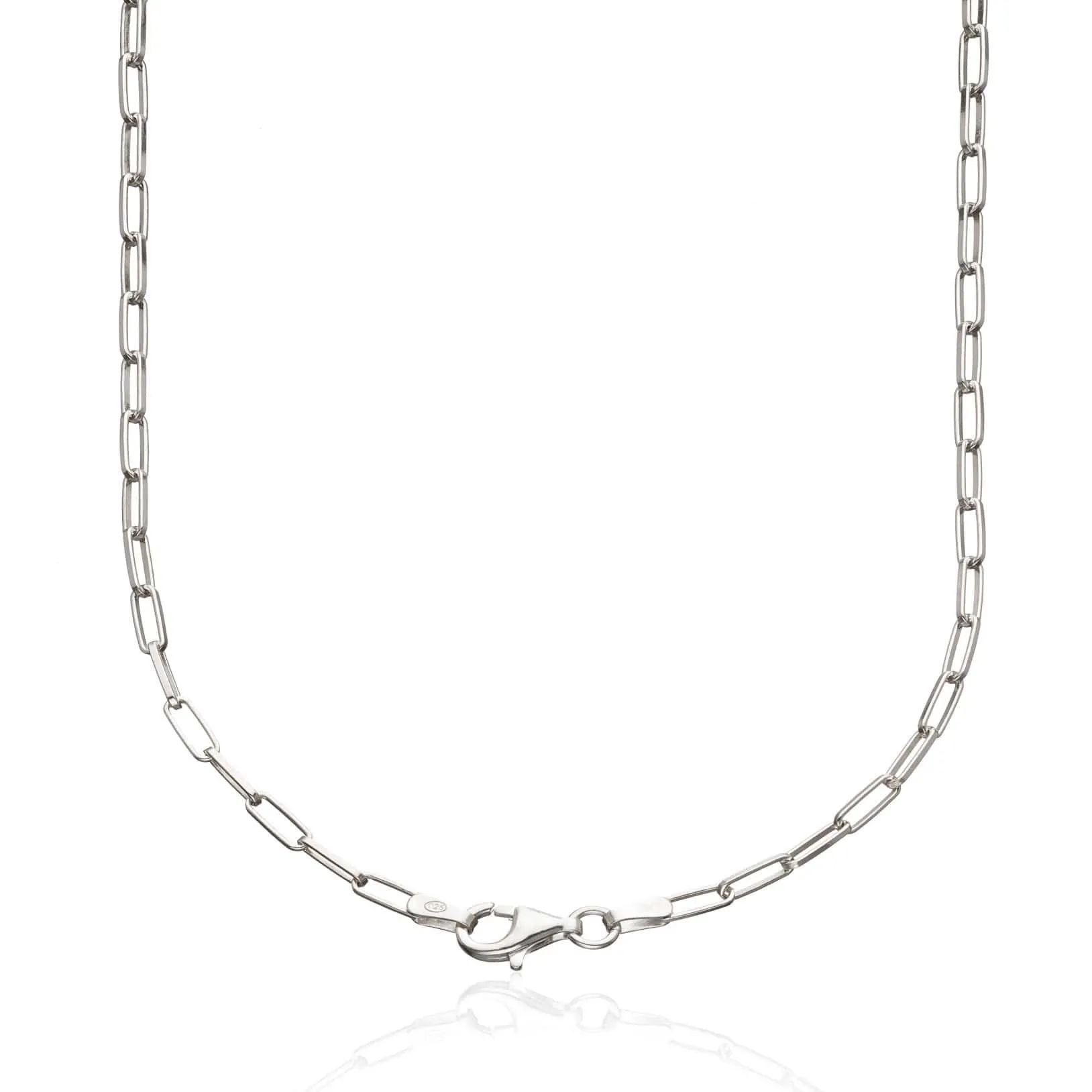 Silver Box Link Chain Necklace
