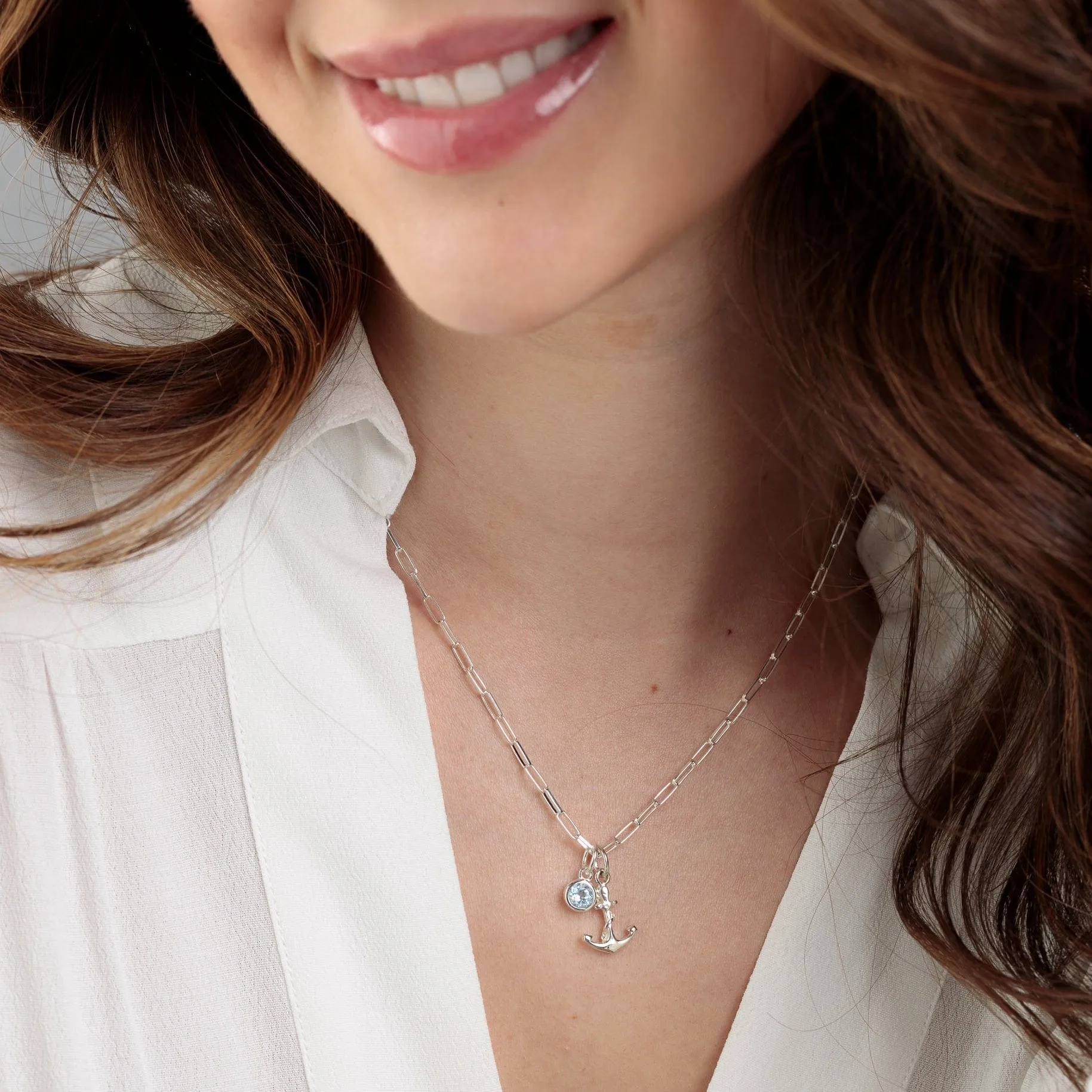 Silver Box Link Chain Necklace