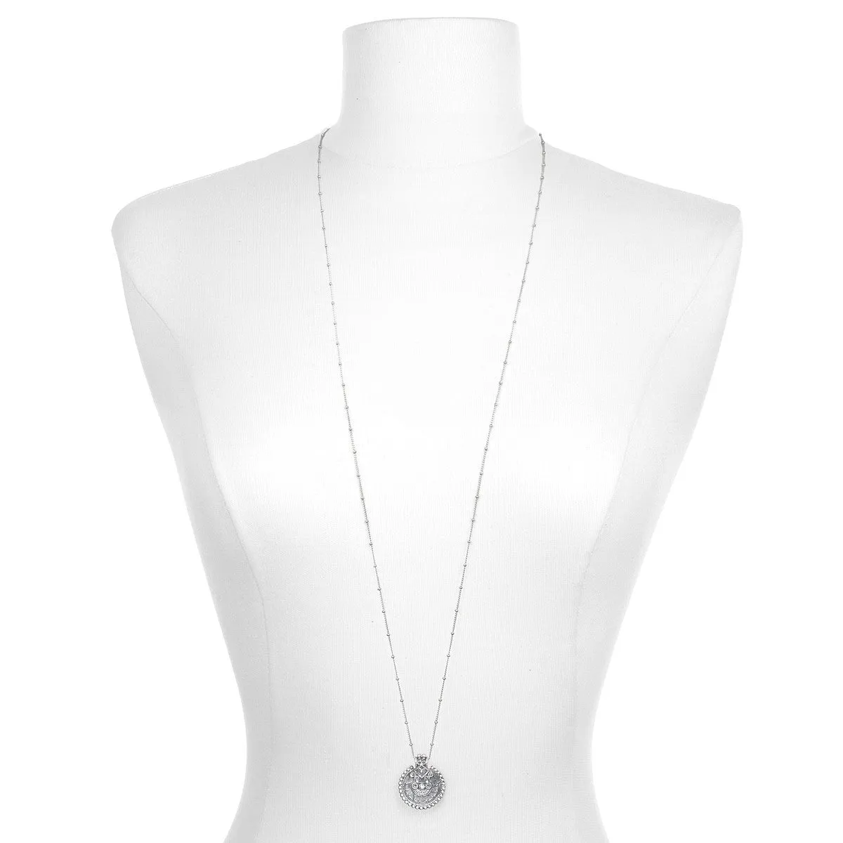 Silver Mandala Necklace
