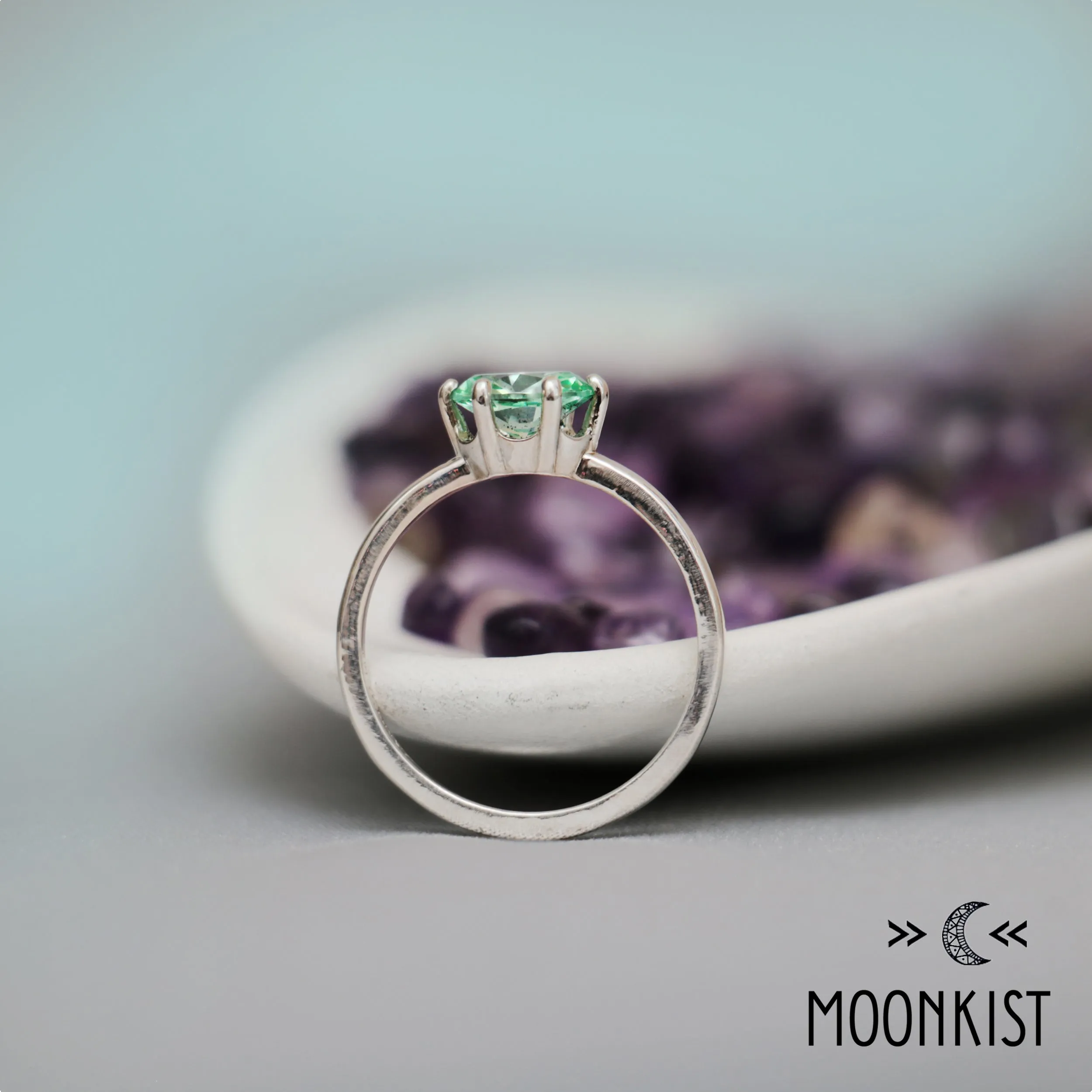 Silver Oval Classic Solitaire Ring | Moonkist Designs