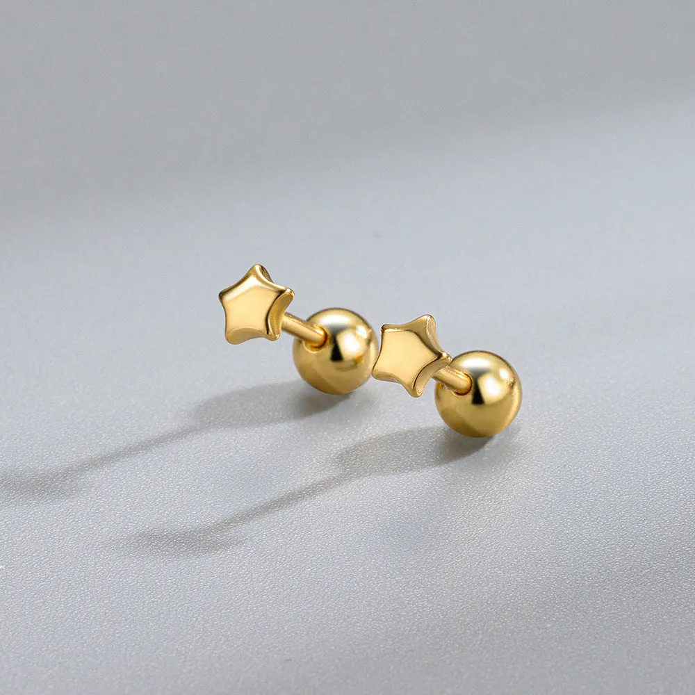 Small Stars Barbell Stud Earrings (20G)