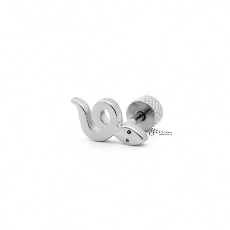 Stainless Steel Snake Fake Plug Earring