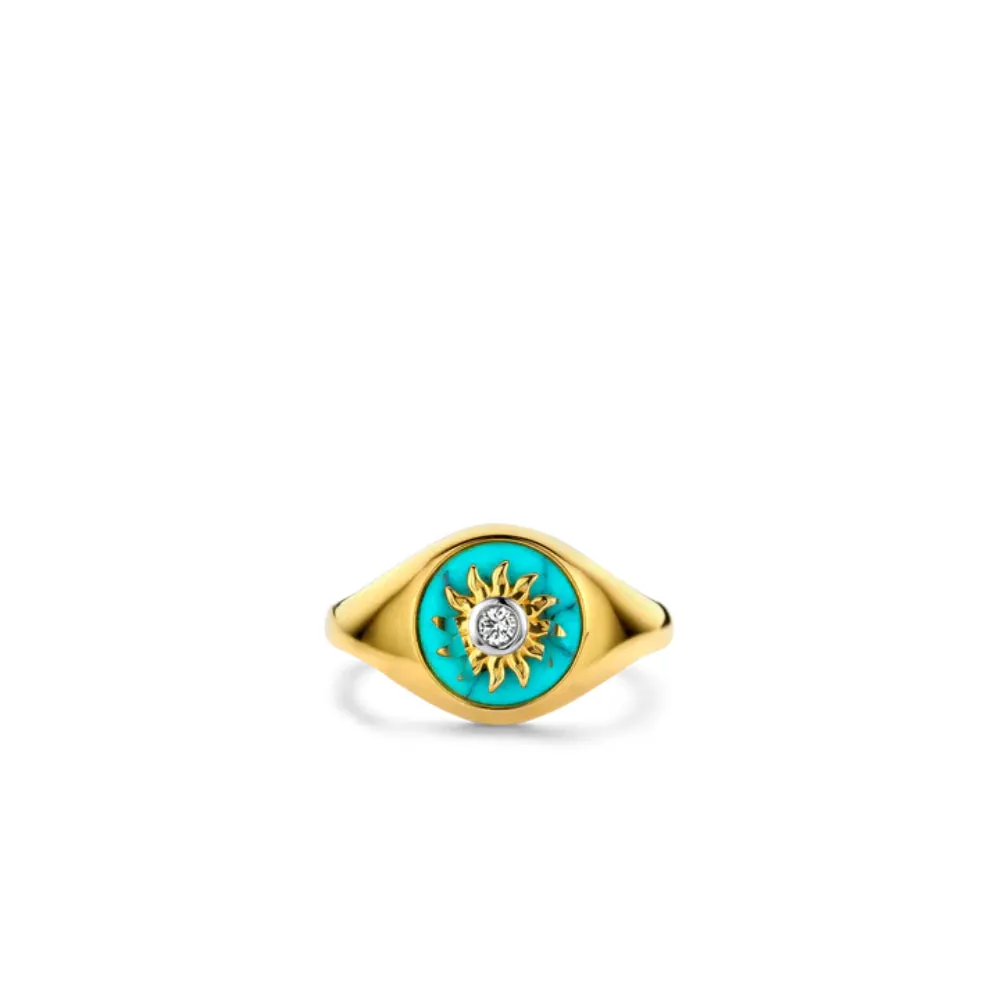 Ti Sento Turquoise Sun Ring