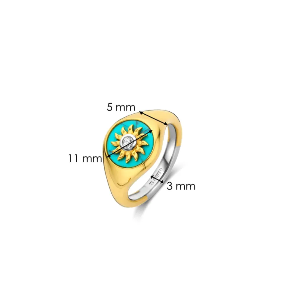 Ti Sento Turquoise Sun Ring