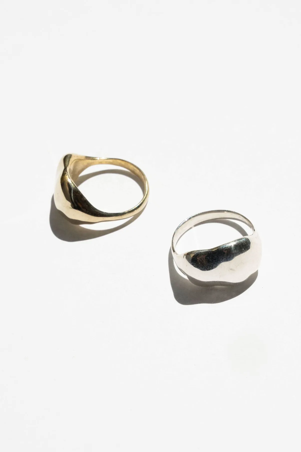Water Signet Ring - Sterling Silver